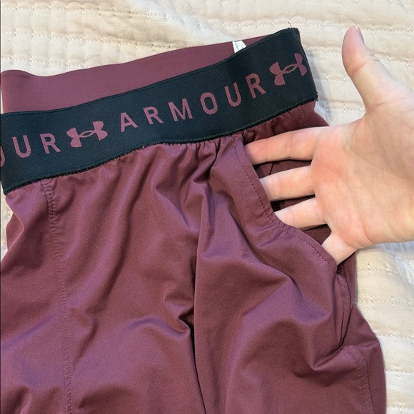 Under Armour Women's Burgundy Track Pants - Picture 2 of 4